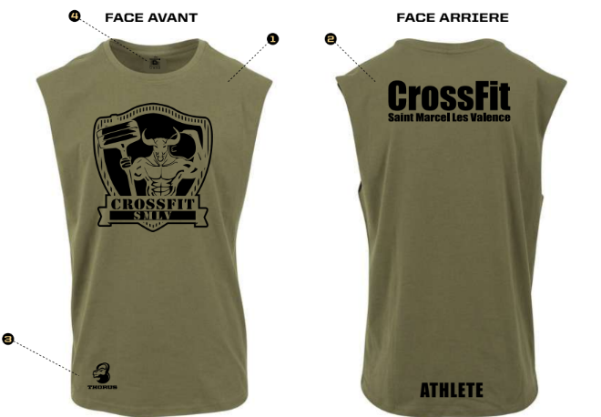 T-Shirt Homme manche 2022 de - Crossfit SMLV